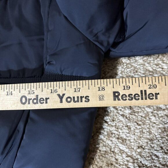 Tommy Hilfiger Coat Womens XS Navy Puffer Parka Faux Fur Hood Long Quilted Warm - Picture 9 of 10